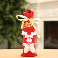 Housse de bouteille de Noël avec renne en 3D et lettrage doré Merry Christmas - Élan