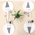 Porta cubiertos navideños con forma de mini gorro gris para decoración de mesa festiva - Gris