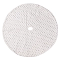 Jupe de sapin de Noël matelassée blanche avec paillettes argentées pour décor de fête - Jupe de Sapin Brodée de Paillettes Argentées