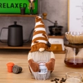 Gnomo del caffè in peluche con cappello a maglia e tazzina per arredo domestico - Stile Maschile - Barba Lunga