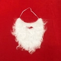 Barba blanca de Papá Noel de felpa con cinta elástica para disfraz de Navidad - Estilo Adulto (Abierto)