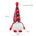 Gnome de Noël en peluche avec bonnet tricoté rayé et marquages de taille 30cm - Rouge