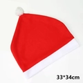 Classic red and white checkered plush Christmas hat chair cover 33x34cm size - Red and White Gold Velvet