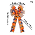 Harvest pumpkin and striped decorative bow with dimensions 25x48cm for autumn party decor - Pumpkin Pattern