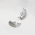 Macro shot of silver narwhal charms with polished metal finish for DIY jewelry making - Silver Narwhal Style (3#)