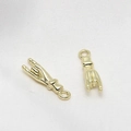 Detailed macro view of gold-plated rock hand gesture pendants for DIY jewelry making - Gold Rock Gesture Style (8#)