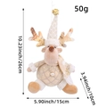 Weihnachts-Rentier-Plüschfigur in Beige und Gold mit 26cm Maßen und 50g leichtem Gewicht - Rentier-Stil