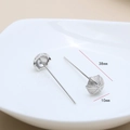 Detailansicht silberner Regenschirm-Metallstifte mit 38mm Länge und feiner Körnung - 10# Platin Silber Regenschirm-Gehstock