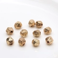 Macro de 10 perles dorées irrégulières à facettes avec texture lave pour bijoux DIY - #1 Style de perle ronde multi-facettes / 1 Pièce / Or