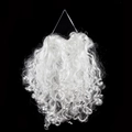 White curly Santa Claus beard wig with elastic strap for Christmas costume cosplay - Synthetic Fiber Beard Large