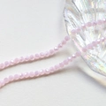 Macro shot of 4mm faceted light pink crystal beads for DIY jewelry making accessories - Light Pink (10#)