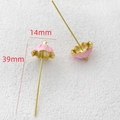 Regenschirm-Anhänger aus Emaille in Rosa und Gold für DIY-Schmuck, Maße 14mm mal 39mm - 12# Rosa Regenschirm