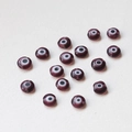 Detailed view of flat purple glass evil eye beads for DIY jewelry and handmade crafts - Deep Purple Evil Eye (D1588) / Deep purple