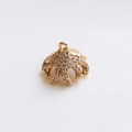 Macro shot of gold plated octopus pendant accessory with sparkling zircon micro-pave setting - Octopus Style (2#)