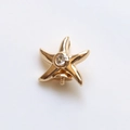 Detail of gold-plated starfish pendant accessory with sparkling zircon for DIY jewelry - Starfish Style (4#)