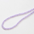 Macro shot of multifaceted lavender crystal beads for DIY handmade jewelry crafting - 1 Piece / Violet