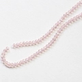 Close-up of light purple faceted crystal rondelle beads for DIY jewelry making - 1 Piece / Light Pink