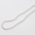Macro shot of faceted crystal beads with vibrant AB rainbow luster for jewelry DIY - 1 Piece / Clear White
