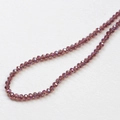 Macro shot of purple faceted crystal rondelle beads for DIY jewelry making material - 1 Piece / Fuschia