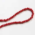 Macro shot of red faceted crystal bicone beads for DIY jewelry and handmade bracelets - Red (6#)