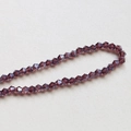Macro view of 4mm faceted purple crystal beads for DIY handmade jewelry weaving - Dark Purple