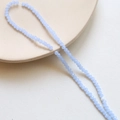 Macro shot of 3mm light blue faceted crystal spacer beads for DIY jewelry making - 8# Light Blue