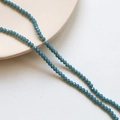 Macro shot of 3mm teal faceted crystal rondelle beads for DIY jewelry making - 9# Dark Green