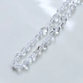 Macro detail of irregular clear crystal beads for DIY jewelry and necklaces - 1 Piece / White Crystal