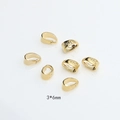 Detail showing seven 3x6mm gold-plated S925 sterling silver pinch bails for DIY jewelry - Small (3*6mm) / Gold