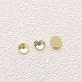 Nahaufnahme champagnerfarbener facettierter Kristalle mit flacher Rückseite für DIY - 4# Hellgelb