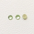 Close-up of olive green multi-faceted crystal rhinestones with golden flat back for DIY - 5# Light Green
