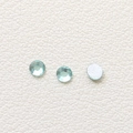 Macro detail of faceted light blue crystals with flat silver backing for DIY jewelry making - 6# Lake Blue