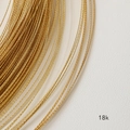 Detalle macro de alambre de cobre bañado en oro 18k con diseño trenzado para joyería DIY - 1.0mm 18k / Dorado (1.0mm 18k)