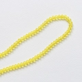 Macro shot of yellow multifaceted 3.5mm crystal beads for DIY handmade jewelry crafts - 2# Yellow