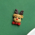 Detailed view of cute resin reindeer cabochon for DIY hair accessories and phone cases - Elk