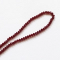 Macro view of 3.5mm faceted dark red crystal beads for handmade jewelry making - 3# Deep Wine Red