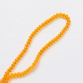 Close-up of 3.5mm faceted orange crystal beads for DIY jewelry making and crafting - 4# Orange