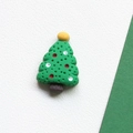 Flatback resin Christmas tree charm with colorful dot ornaments for DIY handmade crafts - Christmas Tree