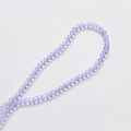 Vue macro de perles en cristal lavande facettées de 3,5 mm pour bijoux artisanaux - 8# Mauve Clair