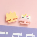 Makro-Detail von Einhorn-Kuchen-Harzanhängern in Pastellfarben für DIY-Bastelzubehör - Einhorntorte (11#)