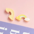 Makroaufnahme von Regenbogen-Resin-Anhängern in Pastellfarben für DIY-Schmuck und Haarschmuck - Macaron Regenbogen (9#)