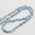 Close-up of irregular light blue tourmaline stone beads for DIY jewelry making - Sky Blue Gravel (D1911) / 350 Pieces/Pack