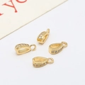 Détail de 4 bélières dorées avec zircone cubique pour la création de bijoux DIY - 3# Petit Avec Bélière