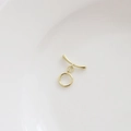 Detailed close-up of 14K gold plated OT toggle clasp for DIY jewelry making sets - Glossy / 14k