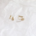 Détail des clips d'oreilles en spirale plaqués or 14k pour accessoires de bijoux DIY - 14k Avec Bouchon Tube Caoutchouc