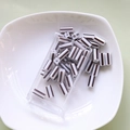 Striped black and white cylindrical resin beads with container for DIY jewelry making - 1 Box (Approx. 10g) / 7# Black and White Striped
