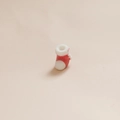 Mini botte de Noël floquée rouge et blanche pour bijoux DIY et projets créatifs - Style Chaussette de Noël