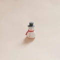 Mini breloque bonhomme de neige floqué avec écharpe rouge pour loisirs créatifs - Bonhomme de Neige Style 3