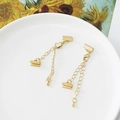 Deux ensembles de pinces à ruban plaquées or 18k avec fermoirs mousquetons et chaînes - Style Or Clair (2#)