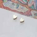 Vista detallada de cuentas de corazón en oro de 14k pulido para creación de joyas DIY - Corazón-Grande (2#) / Color Oro de 14K